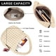 thumbnail image 4 of Bolso de mano GASSDA de nailon acolchado para mujer, color beige, con bolsa de maquillaje, 4 of 7