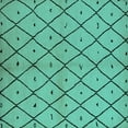 thumbnail image 1 of Ahgly Company Indoor Square Solid Turquoise Blue Modern Area Rugs, 7' Square, 1 of 4