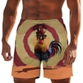 thumbnail image 3 of oelaio Funny Swim Trunks Men's Rooster Print Board Shorts Elastic Waist Drawstring Quick Dry Beach Shorts Multicolor M, 3 of 8