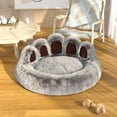thumbnail image 6 of Pet Round Bed Of Paw Shape, Donut Dog Bed For Dogs & Cats, Comfortable And Soft Pet Cushion Mat, 6 of 11