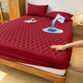 thumbnail image 4 of 60x80-In Bedding Quilted Waterproof Layered Queen Mattress Protector,Elastic Mattress Cover(Wine),Queen Mattress Pad,Waterproof Mattress Pad,Queen Mattress Protector, 4 of 5