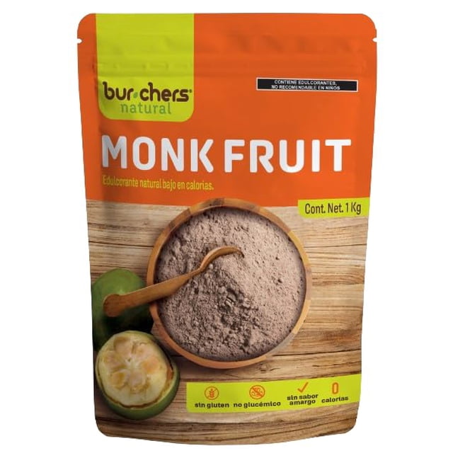 Burchers Natural - Monk Fruit 1Kg | Endulzante natural | perfecto para bebidas y alimentos | no eleva el índice glucémico