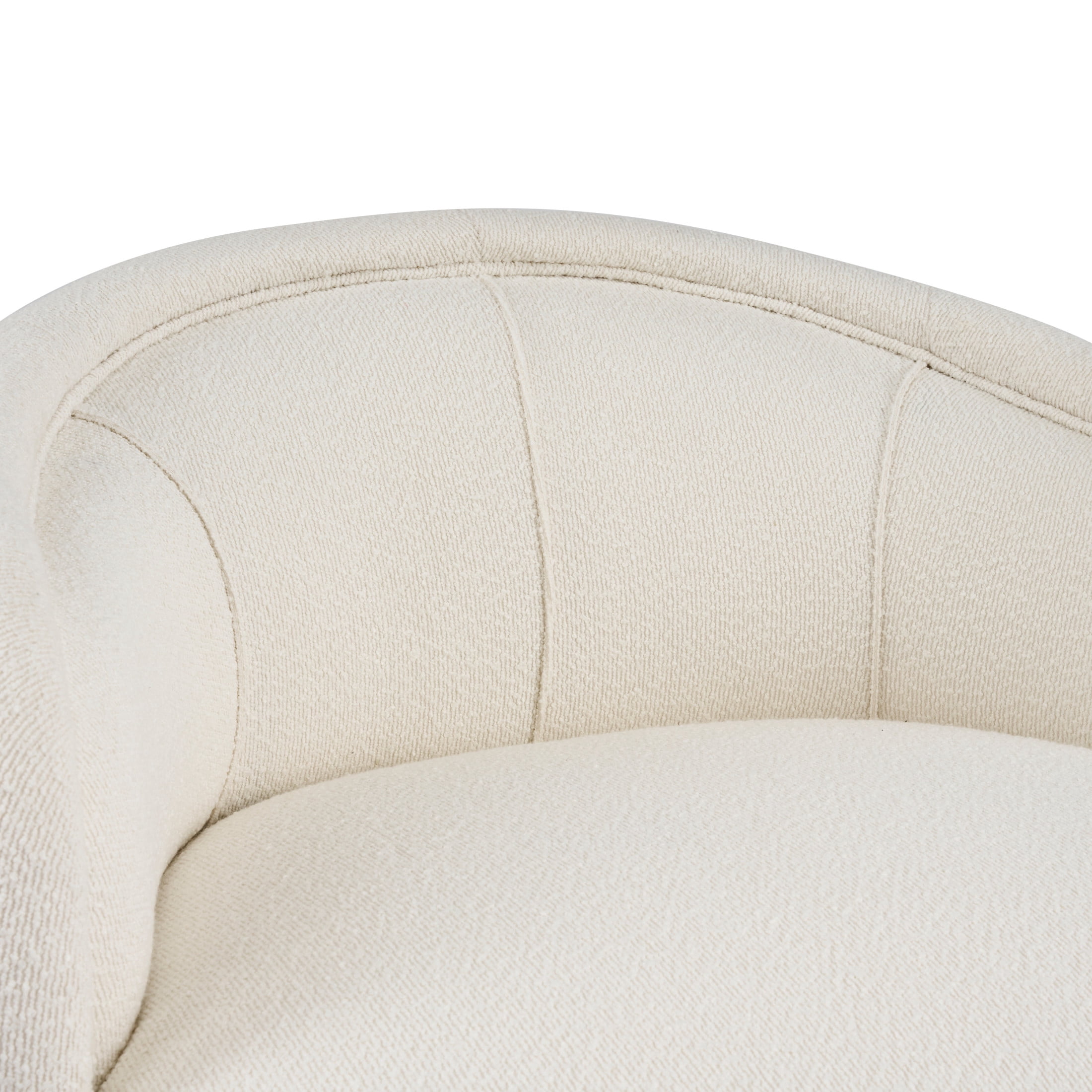 Christopher Knight Home Curved Accent Chair, Plush Boucle Upholstery, Cream