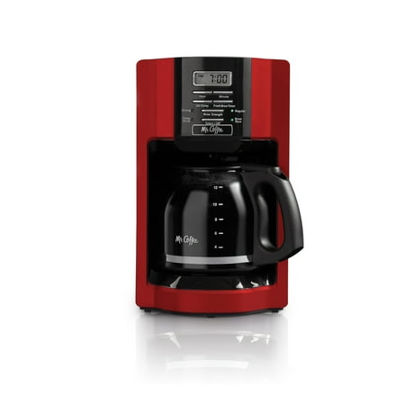 Mr. Coffee 12-Cup Drip Coffee Maker, Red (Best Tasting Coffee Maker 2019)