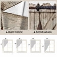 thumbnail image 5 of Texas Star Vintage Swag Valances for Windows, Kitchen Window Curtains Over Sink, Brown Khaki Wooden Retro Art Window Treatment Curtains for Living Room/Bedroom Curtains 2 Panel Sets 36"x45", 5 of 8