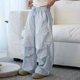 thumbnail image 1 of Pantalones resistentes a mosquitos para niñas, novedad de verano, estilo Dopaamine, Color, Nudo de mariposa, pantalones ligeros paracaidista, pantalones largos finos, 1 of 5