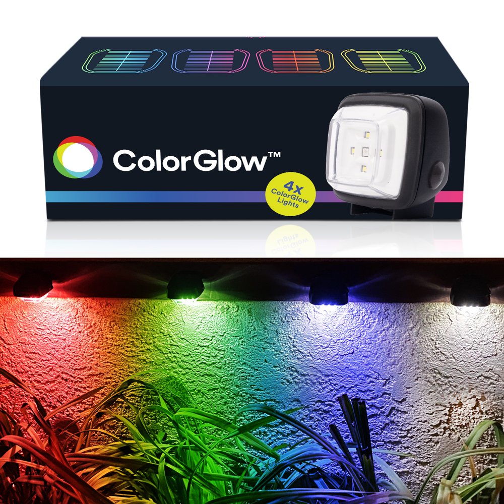 Brightology (4 Units), Solar Rainbow Light for Gutter, Deck
