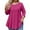 Hot Pink, variant on Dwralegc Womens Plus Size Tops 3/4 Sleeve Crewneck Loose Blouses with Leggings Tunic Spring 2026 Clothes Dressy Basic with Asymmetrical Hem Tops Dark Gray 5XL