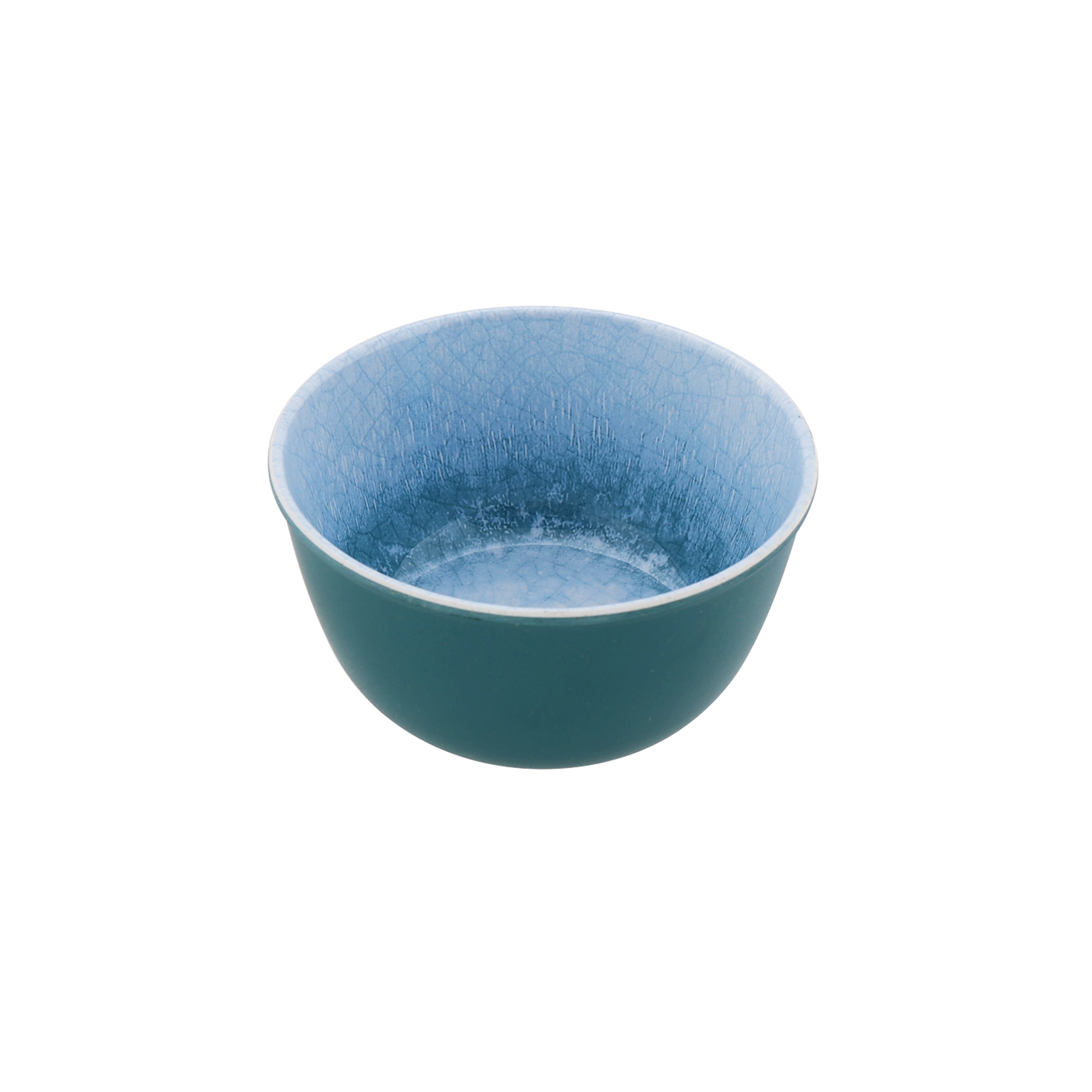 Better Homes and Gardens 2-Piece Bamboo Melamine Blue Reactive Dip Bowl Set