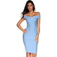 thumbnail image 5 of Women's Rayon Off Shoulder Bandage Bodycon Party Dress, 5 of 6