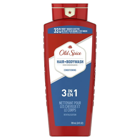 Old Spice High Endurance 3 in 1 Hair and Body Wash for Men, 24 fl