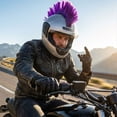 thumbnail image 7 of 1 Pc Vibrant Fuchsia Mohawk Helmet Wig, Eye-Catching & Easy-To-Install Motorcycle Helmet Accessory, Fun Decorative Headpiece For Motorcycle Rides, Parties, Outdoor, 7 of 7