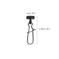 thumbnail image 2 of Greeniant Paquete de 12 sedal de pesca, diapositivas, pinzas, conector con broches de presión, accesorio giratorio, pez de agua dulce, negro Type3 NO3 Greeniant OD022450-03, 2 of 6
