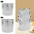 thumbnail image 3 of Dwellnix Stainless Steel Airtight Canister, Three Clips with Silicone Seal, 21L Capacity, for Liquor and Cooking Oil, Silver Color, 304 Food-Grade Steel, Airtight Container for Kitchen Storage, 3 of 7
