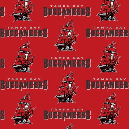NFL Tampa Bay Buccaneers 58 100% Cotton Sports Logo Craft Fabric By the Yard Multi-color