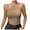 Khaki, variant on Women Summer Tops Womens Basic Minimalist Sexy Hanging Neck With Navel Strap Knitted Top Vest Strap Diet Top Women Boy 12 Set Line Girl Christmas Womens Tops Compression Shirts Bra Too Beige S