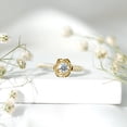 thumbnail image 6 of Rosec Jewels Lab Grown Diamond Flower Engagement Ring for Women, EF-VS Quality - with Jewelry Box, 10K Yellow Gold, US 5.50, 6 of 9
