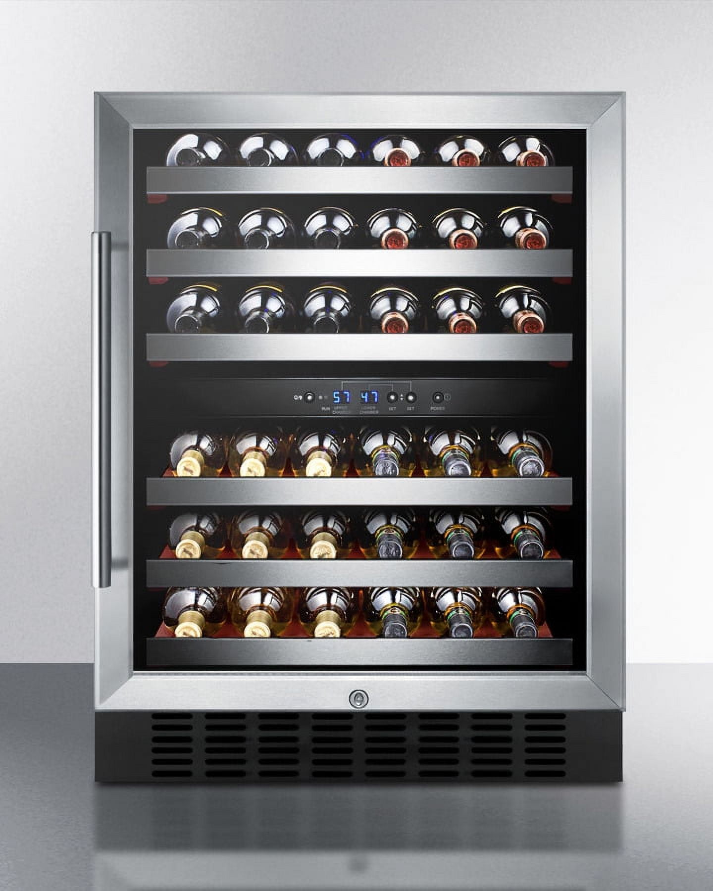 24" Wide Built-In Wine Cellar, STANDARD, Black