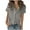 Gray, variant on Fanxing Womens Button Down Shirts Short Sleeve Dressy Casual Work Tops V Collared Business Blouses 2025 Summer Blouses S-2XL