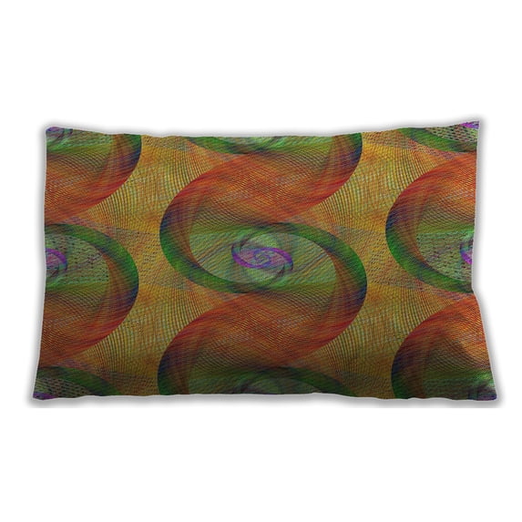 Ahgly Company Outdoor Rectangular Patterned Lumbar Throw Pillow, 13 inch by 19 inch