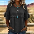 thumbnail image 5 of Womens Short Sleeve Tops Summer 2026 Trendy Boat Day Outfits Dressy Casual Blouses for Work Vacation Mode, 5 of 6