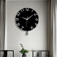 thumbnail image 2 of Inteprter Reloj de pared, reloj silencioso, decoración del hogar, colgante colgante de buena precisión, relojes de sala de estar alimentados Electrodomésticos, 2 of 6