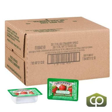 Smuckers Confiture de Fraises Sans Sucre Ajouté en Portions 10 ml (200/caisse)