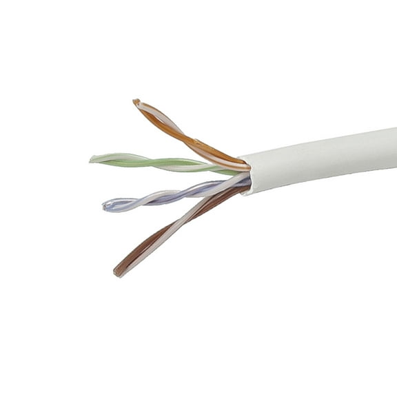 Monoprice Cat5e Ethernet Bulk Cable - 1000 Feet - White | Solid, 350Mhz, UTP, CMP, Plenum, Pure Bare Copper Wire, 24AWG, No Logo