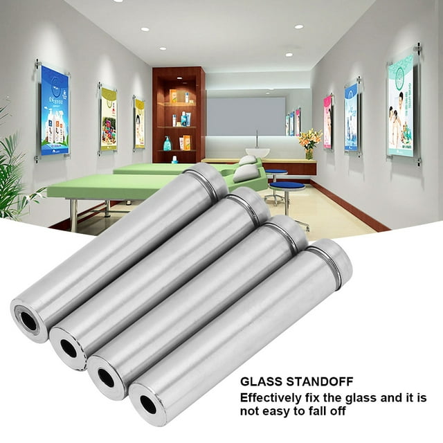 Clavo Publicitario, Fijación De Separación De Vidrio 4 Piezas Acero Inoxidable 12 X 60/12 X 80 Mm Clavo Publicitario Vidrio Hueco, Soportes Para Letreros Comerciales Y De Tiendas