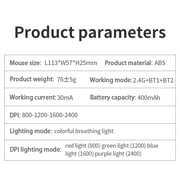 HOCO Slim Wireless Mouse,2.4 GHz with USB Receiver,2400 DPI Optical Tracking Silent Portable Mobile Optical Mice(Black)
