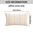 thumbnail image 7 of Unique Bargains Pack of 2 Striped Soft Cozy Cushion Cases Pillow Covers 20" x 12" Apricot, 7 of 7