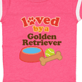 thumbnail image 4 of Inktastic Golden Retriever Loved by a Boys or Girls Baby Bodysuit, 4 of 5