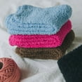 thumbnail image 5 of Cheers.US 5 Pairs Women Warm Super Soft Plush Slipper Sock Winter Fluffy Microfiber Crew Socks Casual Home Sleeping Fuzzy Cozy Solid Color Thicken Warm Cotton Middle Tube Bed Floor Socks, 5 of 7