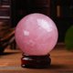 thumbnail image 3 of Bola natural de cristal curativo, esfera de bola curativa de cristal de cuarzo rosa real natural de 40 mm con soporte de madera, 3 of 3