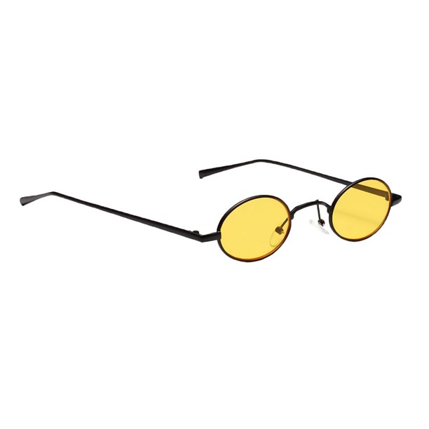 Gafas de montura metálica ovalada pequeña de estilo Vintage, para mujeres y hombres amarillo Yuyangstore Gafas de sol de mujer de moda