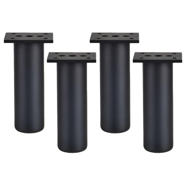 jifeng 4x Pieds de Support Fixes pour Meubles Lit Canapés Meubles TV Commode Noir 15cm