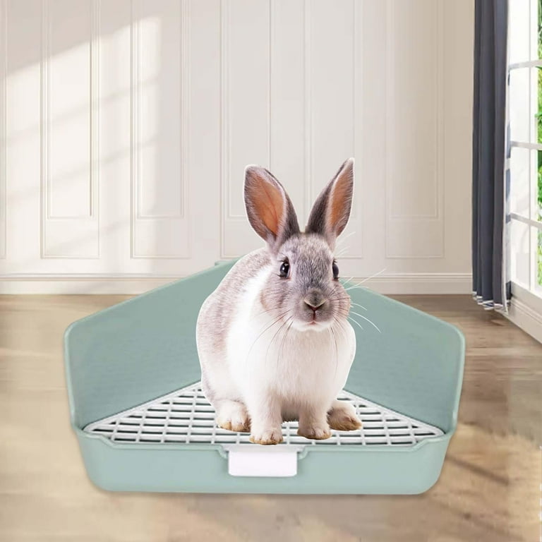 Rabbit Bedding Box Easy to Clean Cage Toilet Toilet Tray Potty