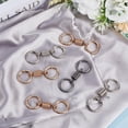thumbnail image 4 of 1 Box 12Pcs 3 Colors Spring Double Ring Keychain Metal Key Chain Clasps Bulk Gold Silver Black Zinc Alloy Nordic Retro Detachable Holder Clip Clasp for DIY Various Keys Keychains Accessories, 4 of 6