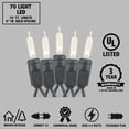 thumbnail image 5 of Novelty Lights Warm White 70 Light T5 Traditional LED Christmas Mini Light Set (Black Wire, 35 Feet), 5 of 6