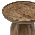 thumbnail image 6 of Coffee Sofa Side End Table, round, Walnut Brown, Wood, Living Room Lounge Cafe Lobby Hospitality Restaurant, Modern Contemporary, HB37695, 6 of 7