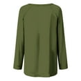 thumbnail image 4 of AherBiu Hauts à Manches Longues pour Femmes Coupe Ample Décontractée Col Rond Tuniques Automne T-Shirts Unis, 4 of 5