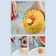 thumbnail image 4 of Juego de herramientas 5 en 1 para tallar frutas de acero inoxidable con sacabolas y rebanador de melón | Utensilios de cocina apilables para sandía, melón y ensalada de frutas | Mango de plástico, 4 of 7