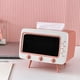 thumbnail image 5 of Funda de caja de pañuelos con forma de televisor y soporte para teléfono - Almacenamiento de plástico ABS para cocina, dormitorio, oficina, salón y baño, 5 of 7