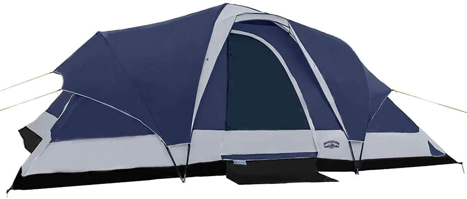 Pacific Pass Camping Tent 8 Person Family Dome Tent with Dividers