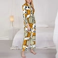 thumbnail image 4 of Disketp Pajamas Set Long Sleeve Sleepwear Womens Button Down Nightwear Pj Sets-Giraffes Head, 4 of 9