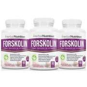 SALE THREE PACK - Pure Forskolin Extract - Three 90 Count Bottles 250mg A 20% Extract of Pure Coleus Forskohlii