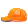 thumbnail image 6 of Outdoor Cap Hi-Vis Safety Hat – Neon Orange Mesh Back Work Cap with Reflective Trim, Adjustable Hook-and-Loop, One Size, 6 of 7