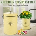 thumbnail image 6 of Countertop Compost Bin Kitchen,Odor Resistant Indoor Compost Bin with Lid and Compost Bags,Compost Bucket Composter Container for Food Waste,Yellow, 6 of 7