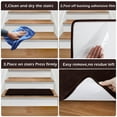 thumbnail image 5 of Pure Era 8" x 30" Plush Carpet Stair Treads Protector Cover Indoor Shaggy Rug Self Adhensive Set of 12,Dark Brown, 5 of 11