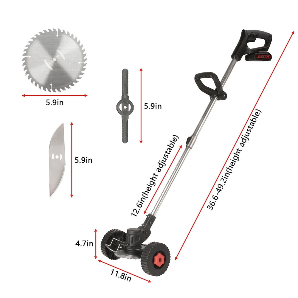 KingFurt Portable Electric Grass Trimmer, 24V Power Grass Trimmer Lawn Edger with 2200 mah Battery, Weed Eater Tool for Garden and Yard